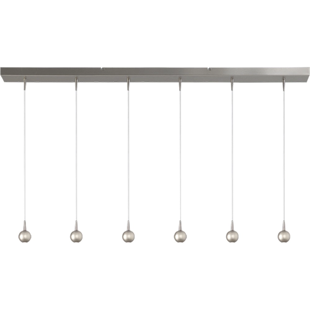 Lampe suspendue à 6 lampes Talana nickel Ø 6cm DTW