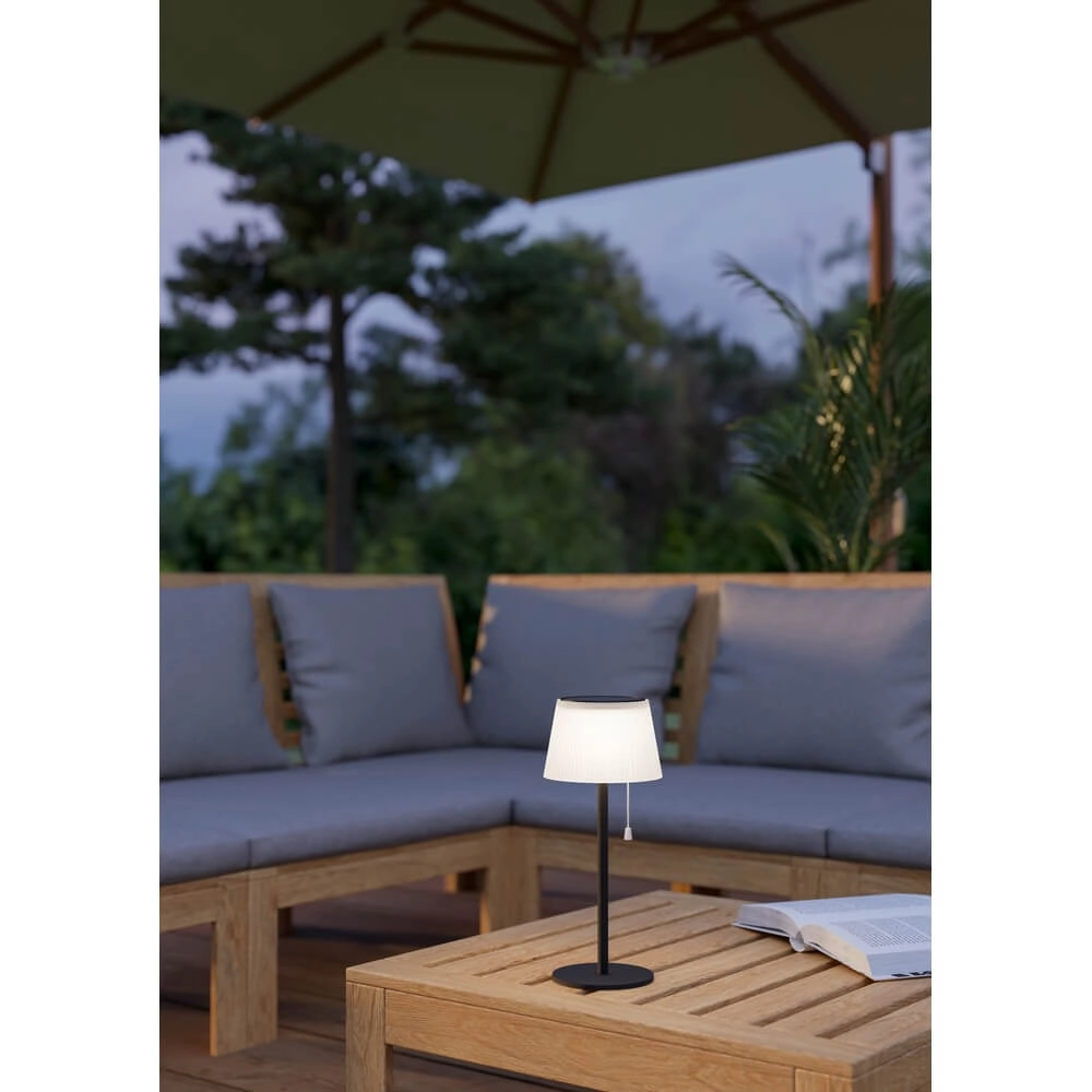 Lampe de table Scordiano Noir et blanc Solaire Eglo 9008606355112