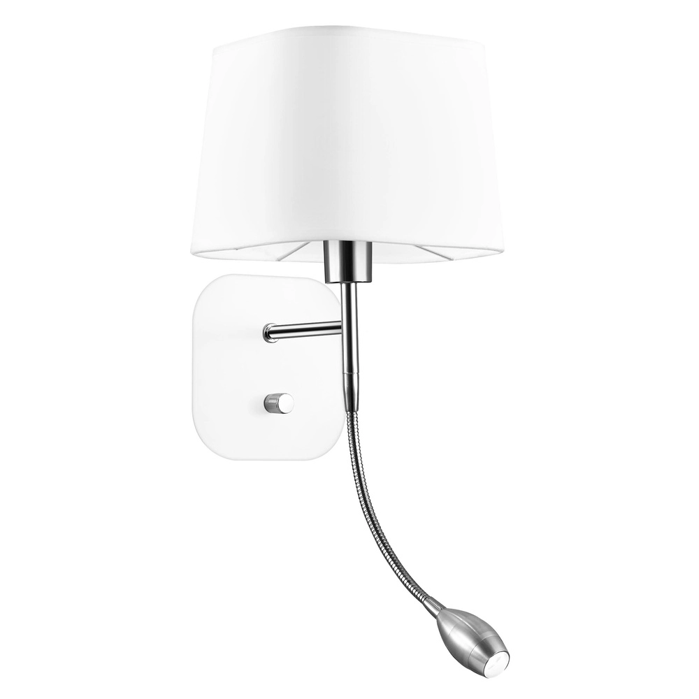 Applique murale Montato blanc avec chrome