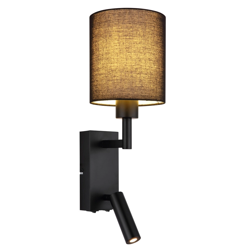 Lampe de chevet Zamora noir avec capuche noire