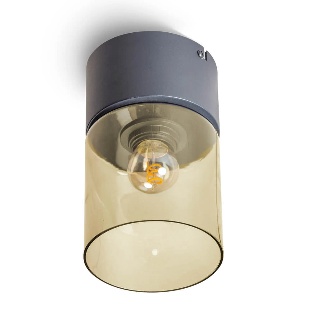 Plafonnier en verre Sledge Glass verre ambré