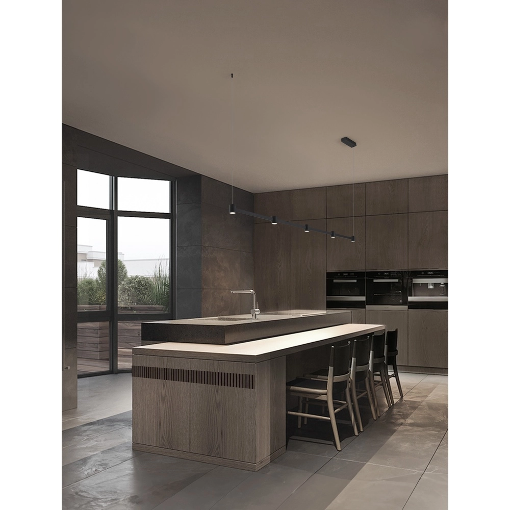 Suspension design Puize 5 lumières noir Lyora 5212017448590