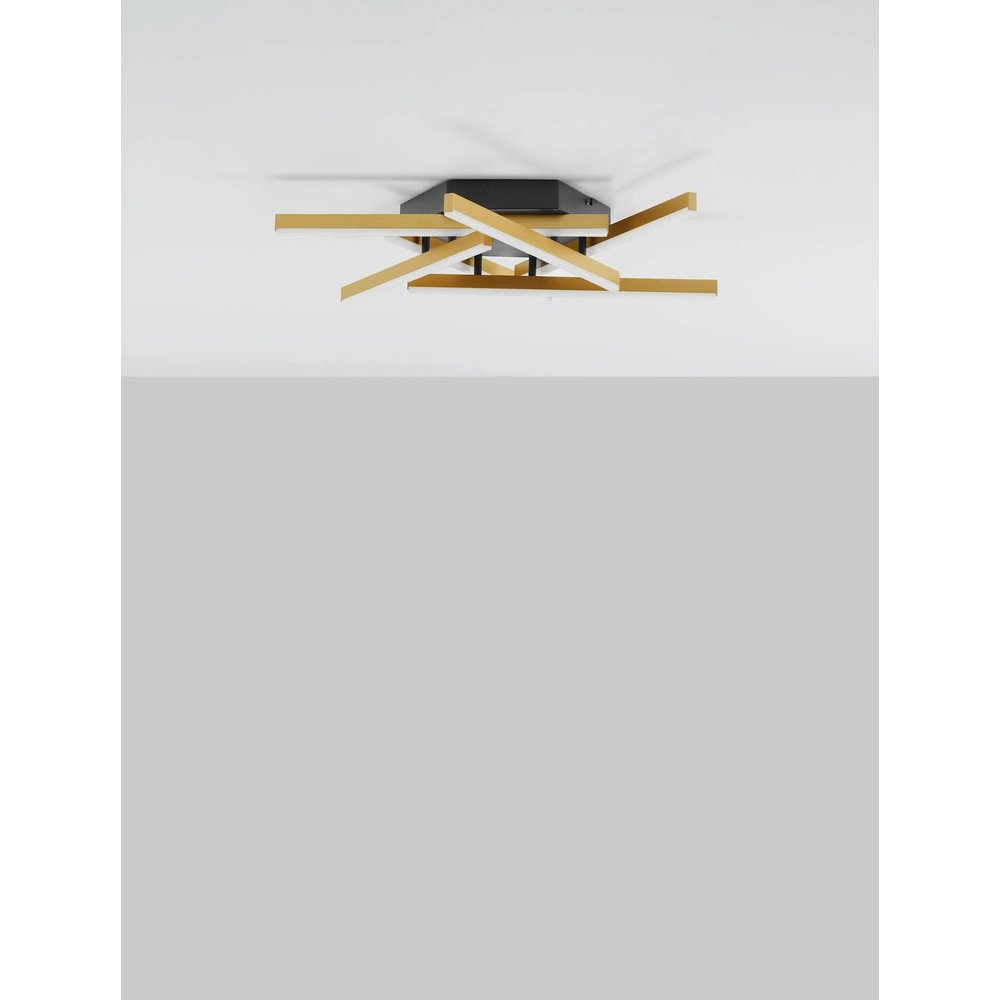 Plafonnier Hyde noir avec or Lyora 5212017446190