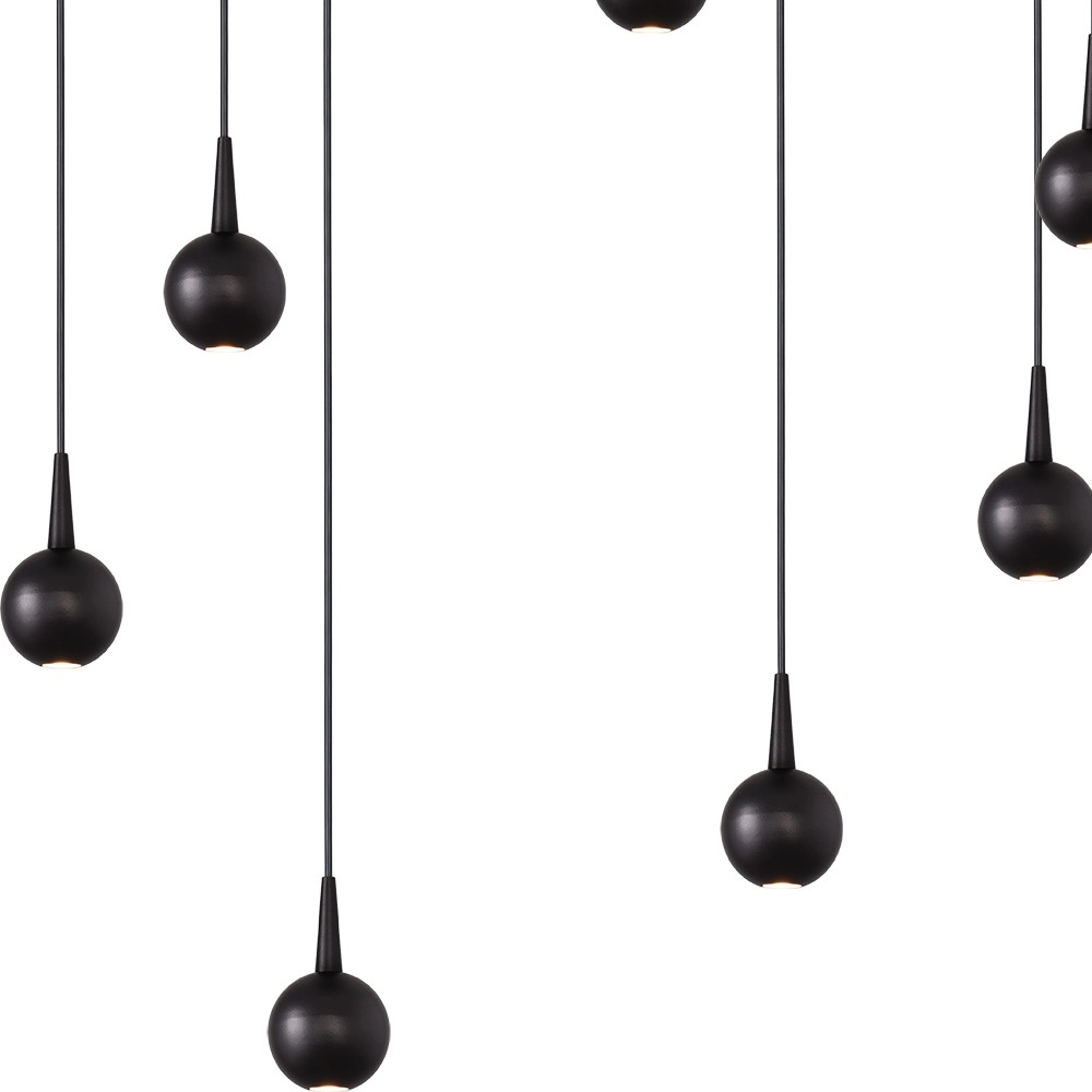 Lampe suspendue à 7 lampes Talana noir Ø 50cm DTW Masterlight 8718121352299