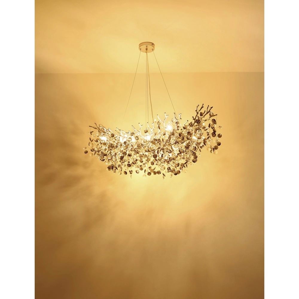 Lampe suspendue Queena Gris argenté 150 cm Globo 9007371533695