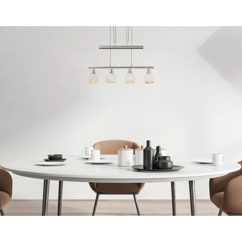 Lampe suspendue Elliott Nickel 4-léger Globo 9007371319909