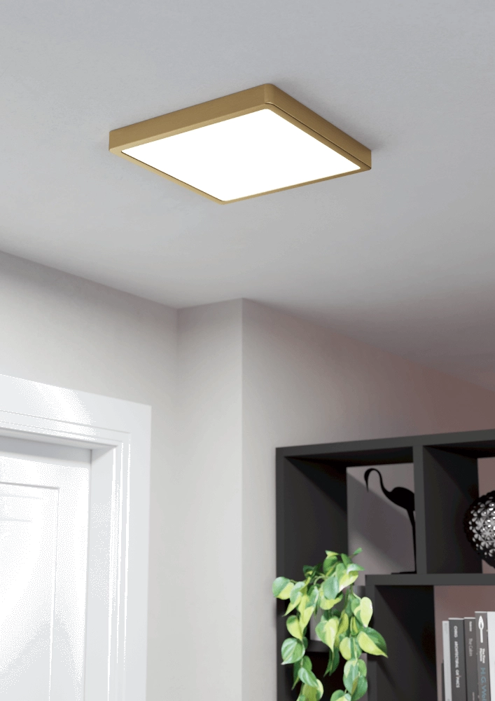 Plafonnier en laiton Fueva 5 28,5 sur 28,5 cm Eglo 9008606229598