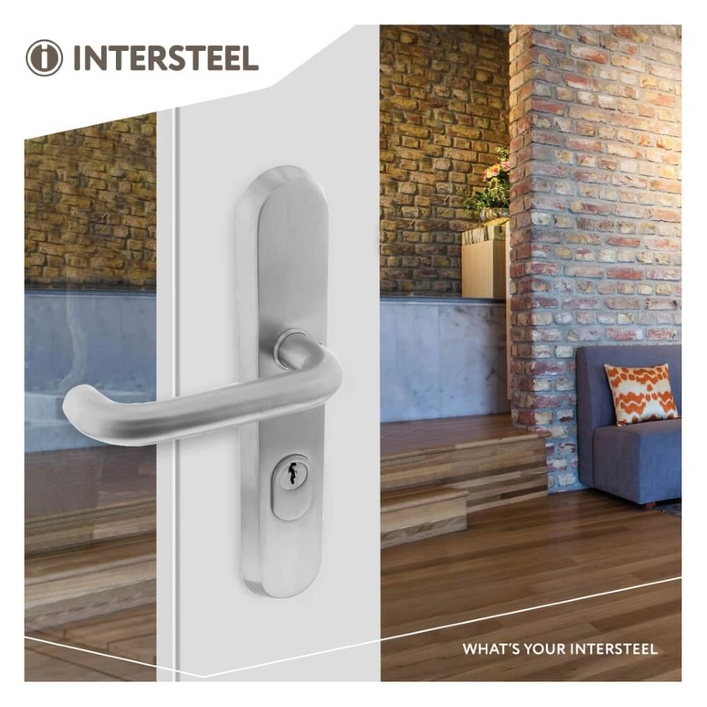 Quincaillerie de porte dérobée Aurano protection contre la traction ovale PC 72mm acier inoxydable Intersteel 8714186394793