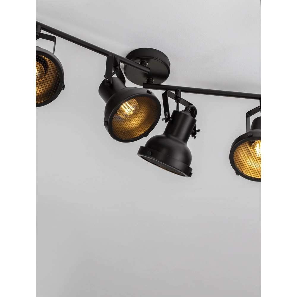 Plafonnier Ruvi 4 lumières noir Lyora 5212017446381