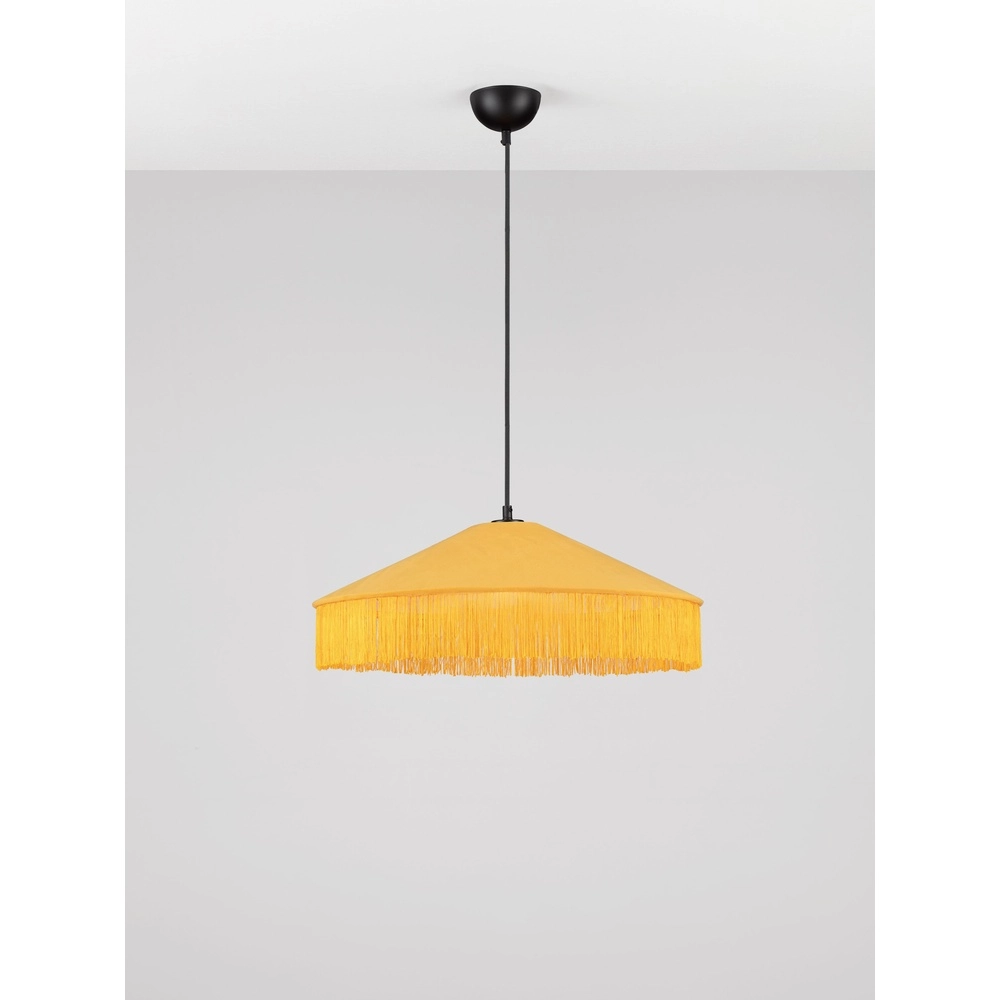 Lampe pendante Tiffany Velvy jaune Lyora 5212017493774