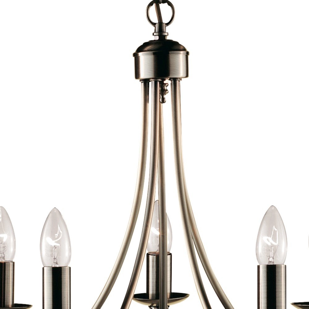 Lustre Maypole 46cm 5 lumières bronze mat marron Searchlight 5013874300072