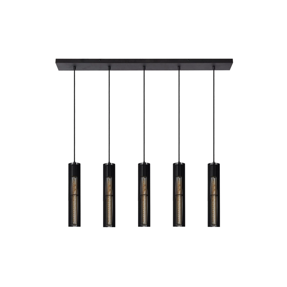 Lampe pendante de conception Lionel Noir à 5 lumières