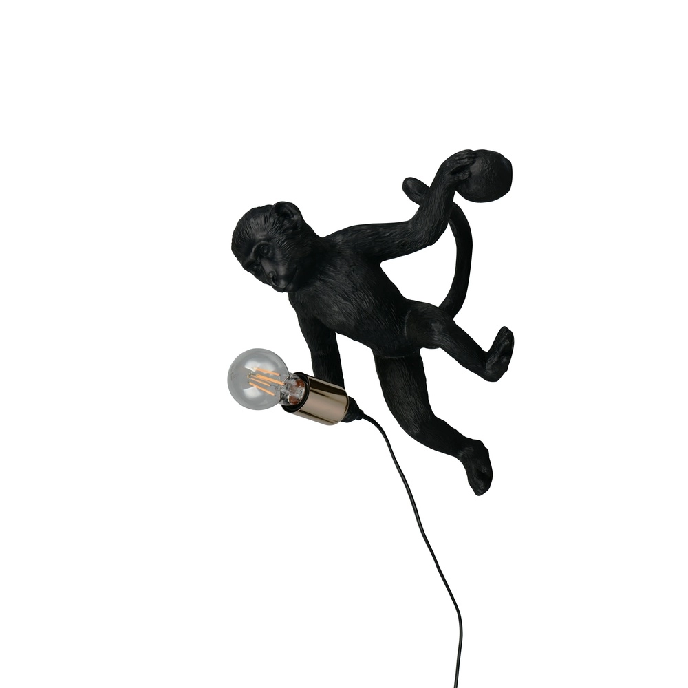 Applique murale Louy Singe Noir Trio 4017807667943