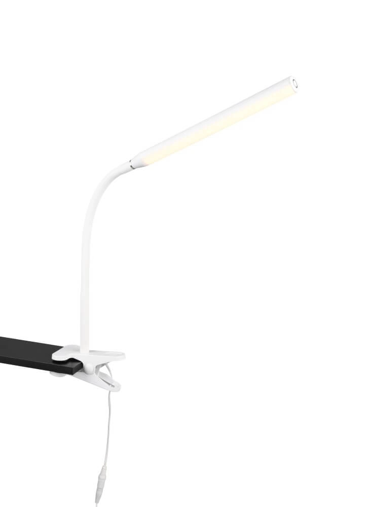 Lampe de bureau à pince Nevada souple - blanc Trio 4017807618150