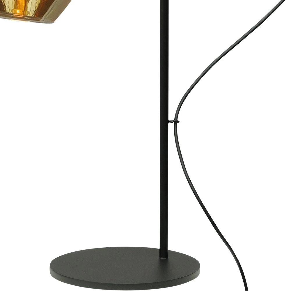 Lampe de table noire avec de l'or Bounty avec du verre Masterlight 8718121246819