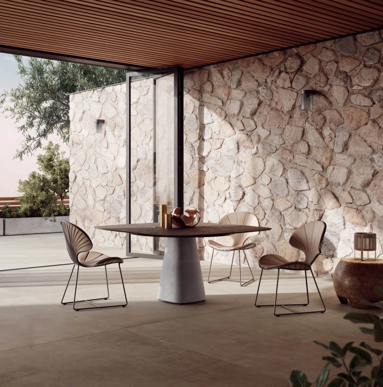 Plafonnier Tesla verre fumé Royal Botania