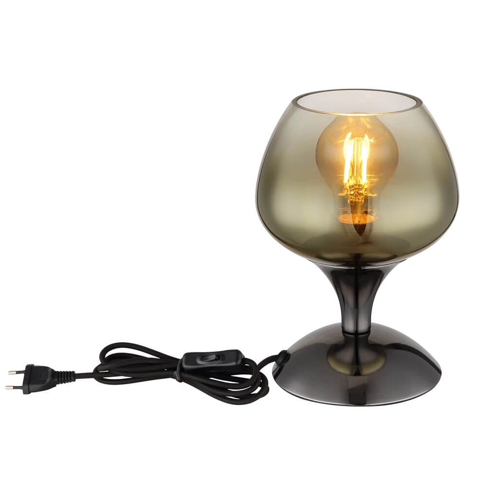Lampe de table en bronze Maxy avec verre ambré Ø 15cm Globo 9007371462933