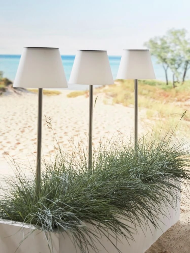 Lampe solaire sur pied Maspalomas Acier inoxydable Luxform 8719099201893