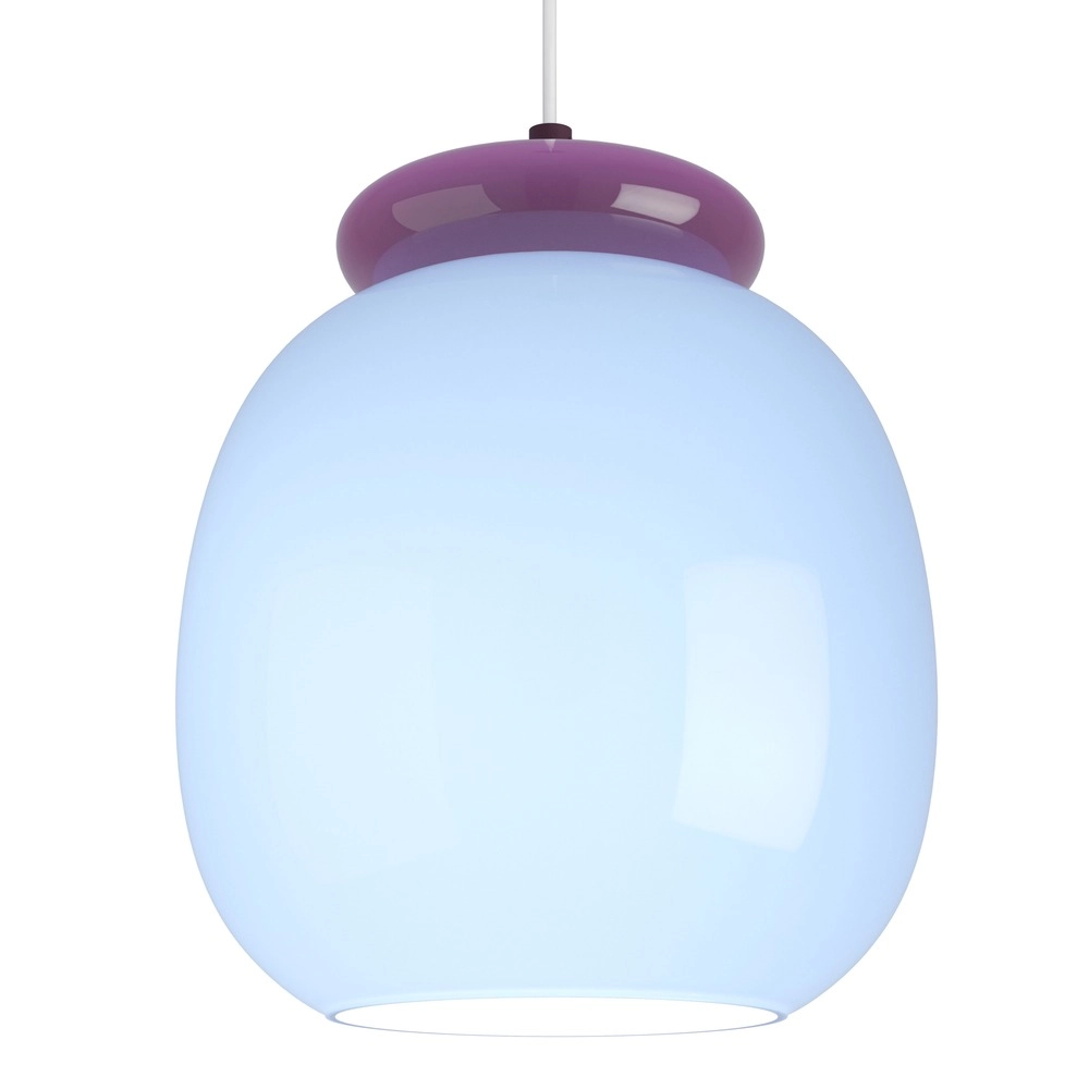 Lampe pendante de conception Berardelli bleu avec violet Ø 23cm