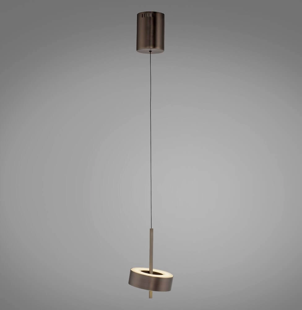 Lampe suspendue Q-Rotate marron moderne Paul Neuhaus 4012248383131