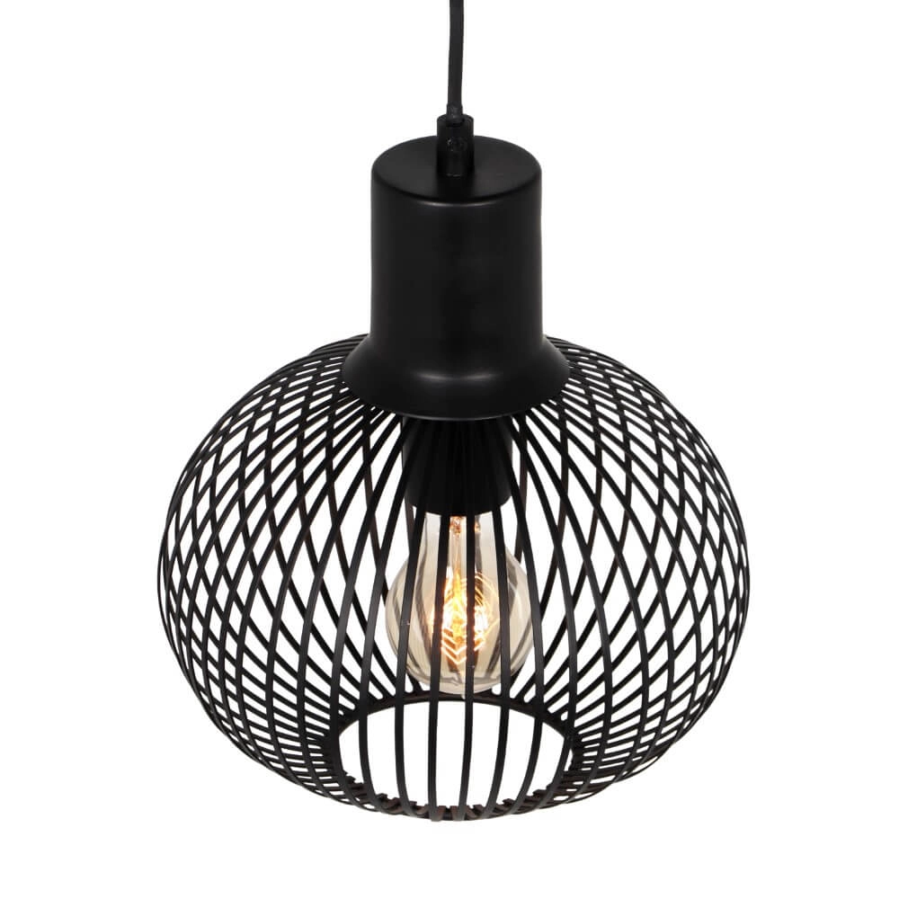 Lampe suspendue en fil de fer Gila Ø 23 cm - noir Trio 4017807617559