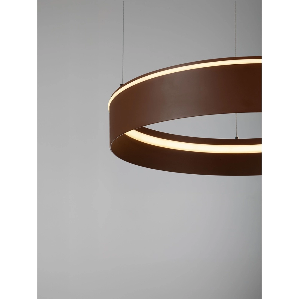 Lampe pendante moderne Olivia marron Ø 60cm Lyora 5212017494245