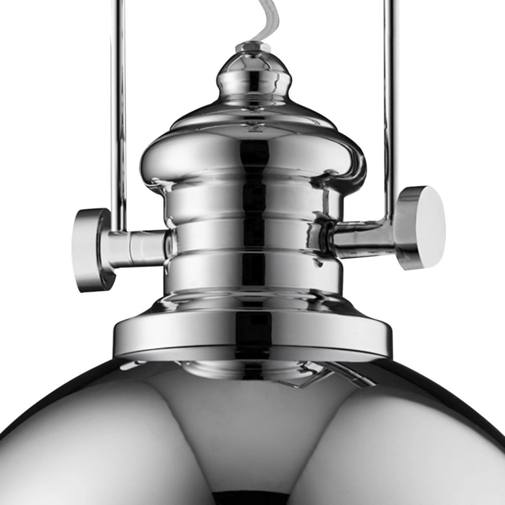 Lampe suspendue en chrome Industrial Pendants Ø 31cm Searchlight 5053423041322