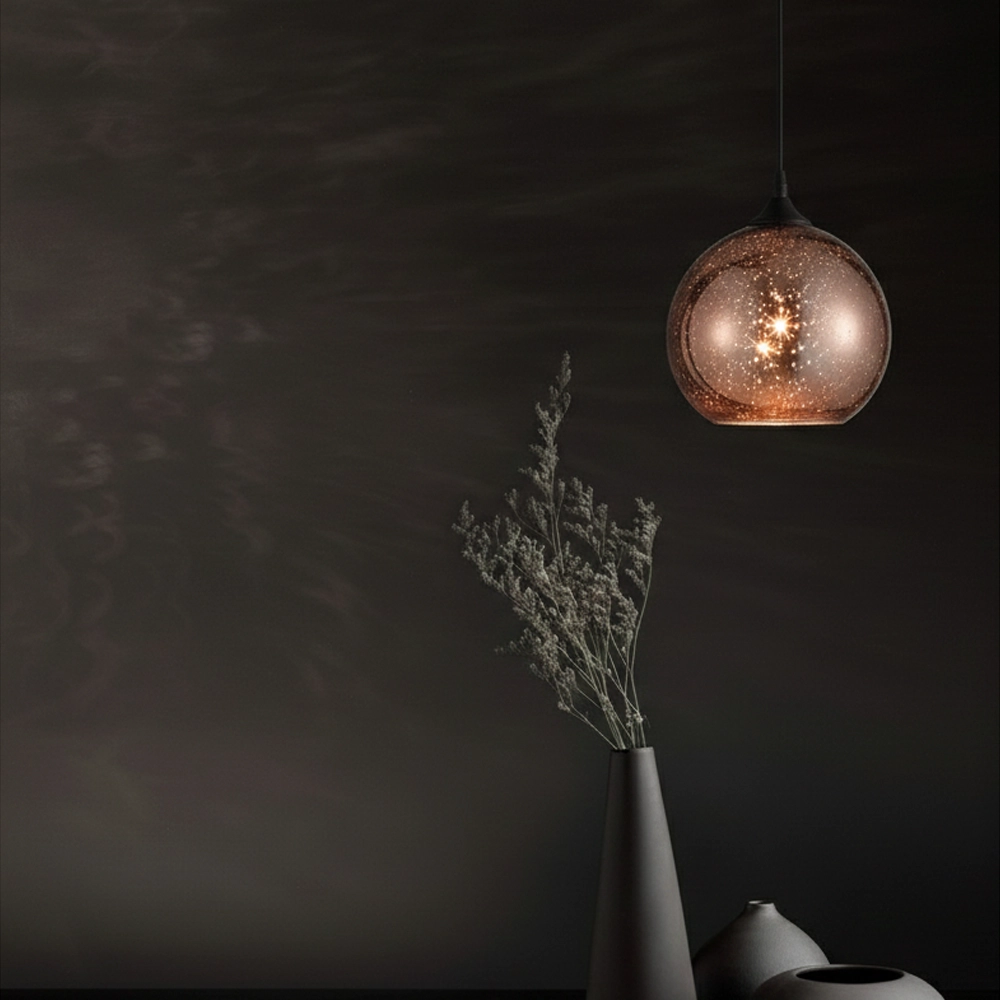 Suspension Blaze Verre en cuivre simple