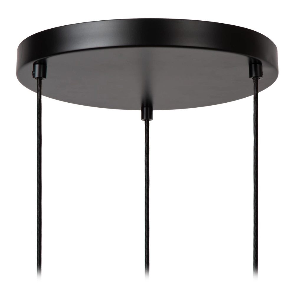 Lampe pendante à 3 lampes Ilona noir avec lentilles colorées Lucide 5411212452740