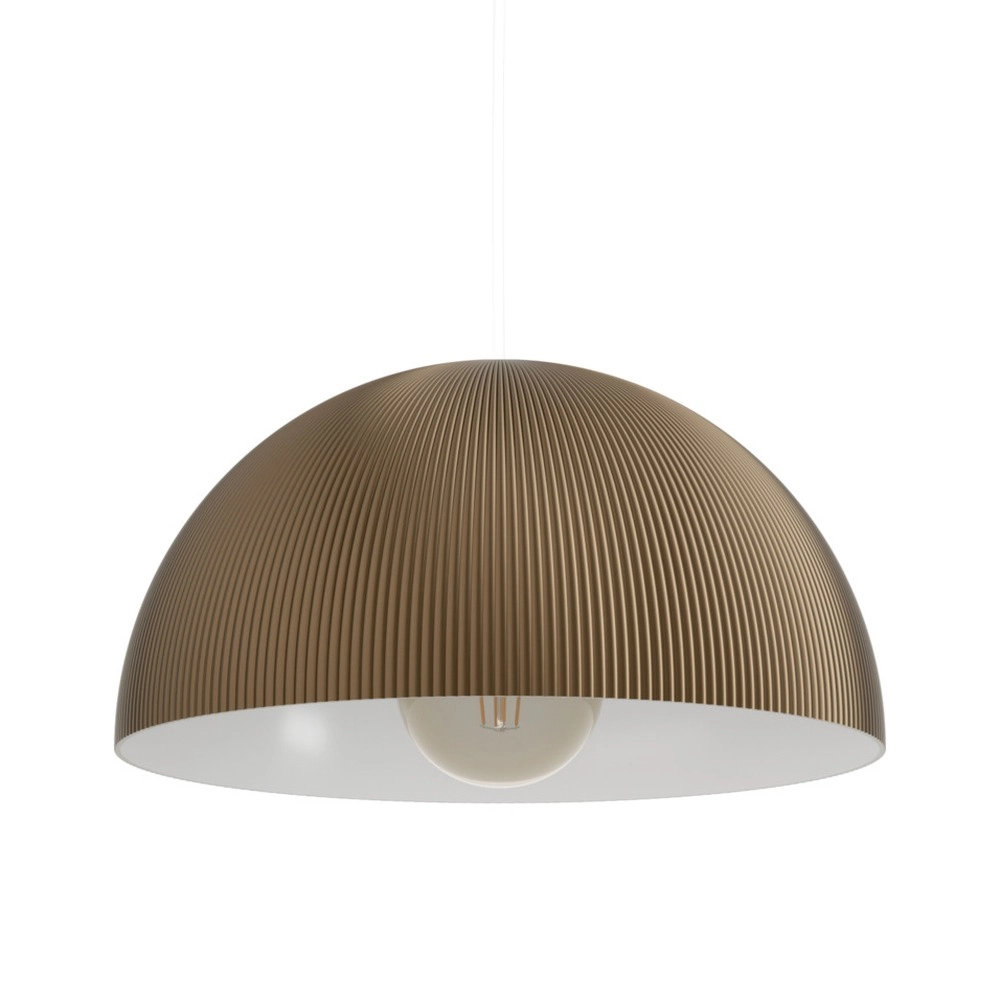 Lampe pendante de conception Gaetano 2 bronze avec blanc Ø 30 cm