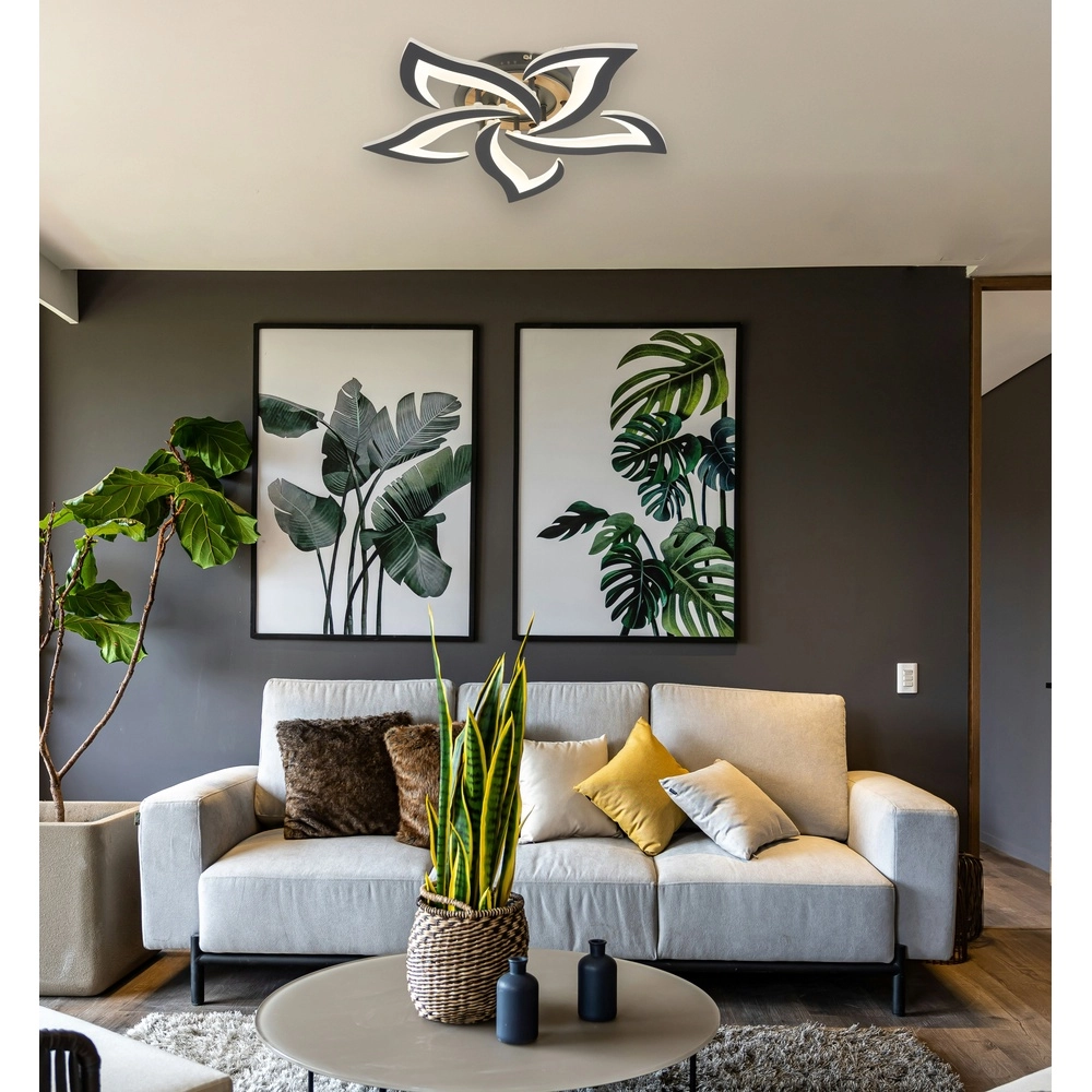 Lampe de plafond à design Lavonne anthracite Globo 9007371583485