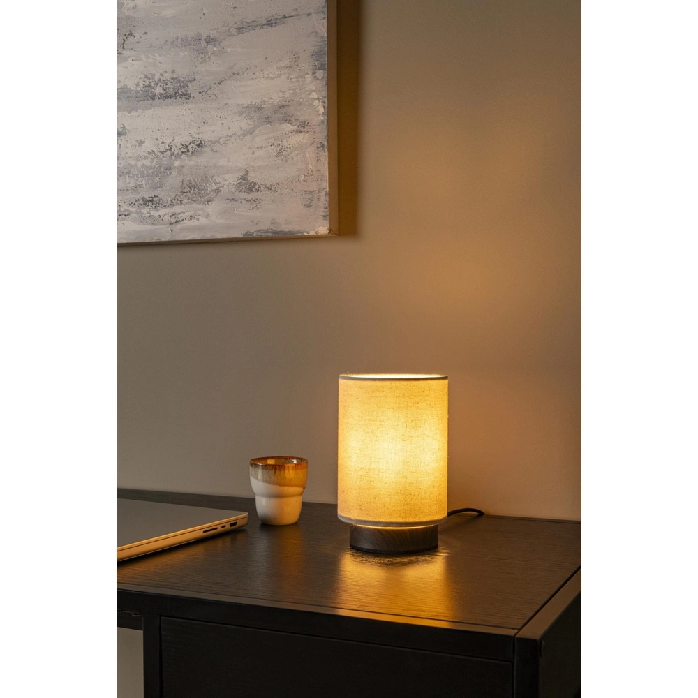 Lampe de table Albane bois foncé Ø 12cm Lucide 5411212061652