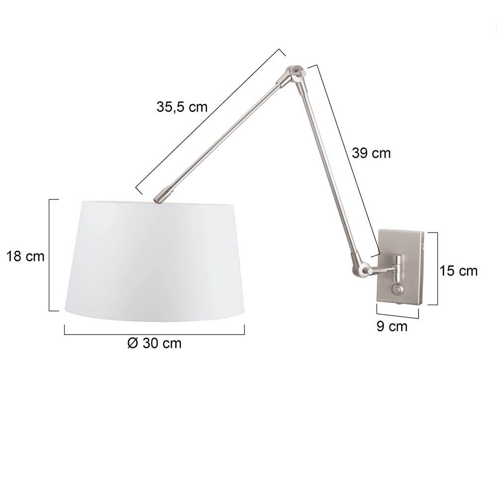Lampe de table abat-jour Gramineus gris métallisé Steinhauer 8712746093773