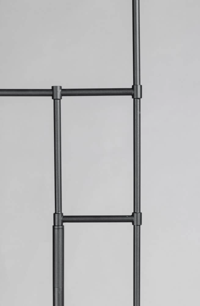 Lampadaire design Davina 3 lumières noir avec verre fumé ETH 8720195302766