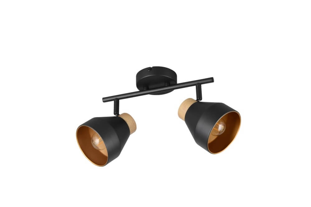 Plafonnier design 2 lumières Valentin noir Trio 4017807637410