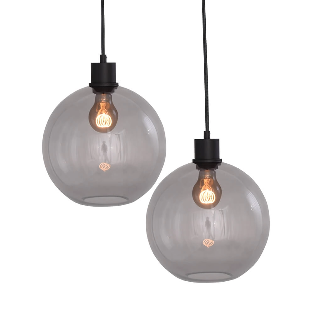 Lampe suspendue Lazise 6x Ø 25cm noir Masterlight 8718121303475