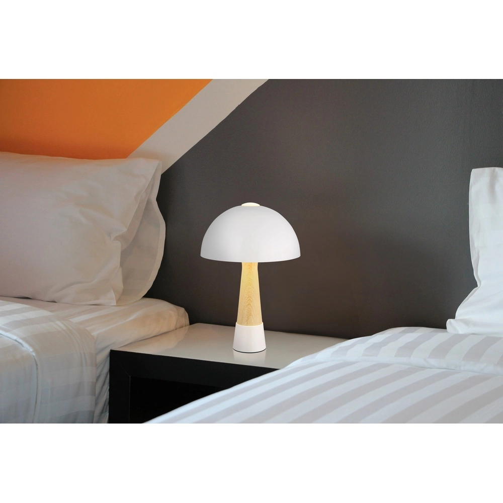 Lampe de table unique Paulin Ø 25 cm brun sable Globo 9007371519804