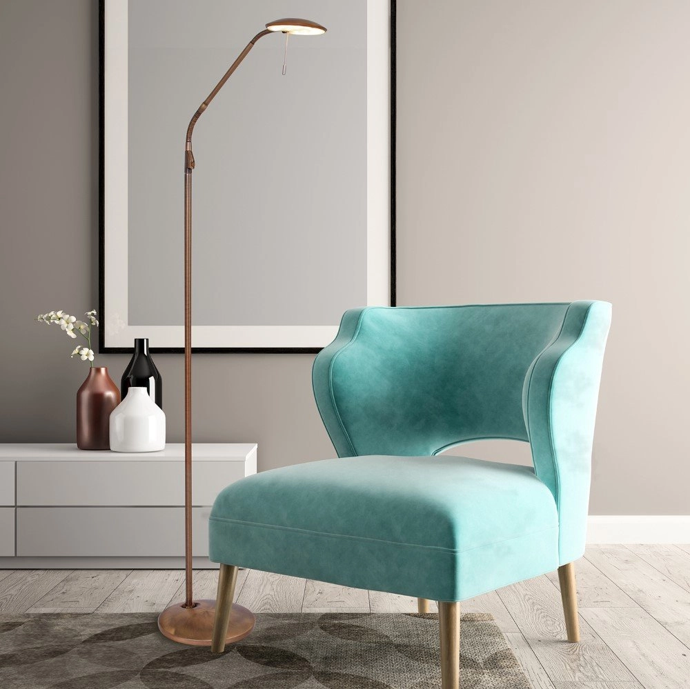 Lampadaire LED Zenith Led 118cm bronze marron Steinhauer 8712746113709