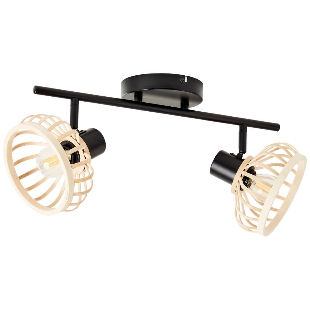 Plafonnier en bois Norah 2 lumières Brilliant 4004353409523
