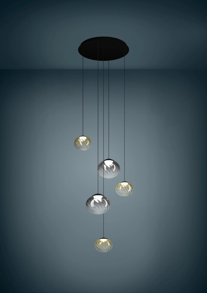 Pendant lamp Pantoja black Ø 68cm Stars of Light 9008606357666