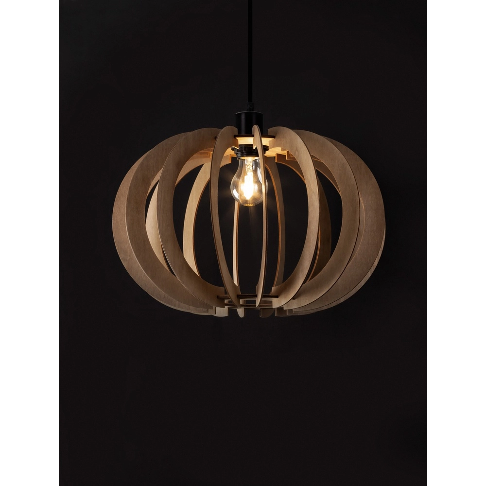 Suspension en bois Ottoline foncé Ø 40cm Lyora 5212017436207