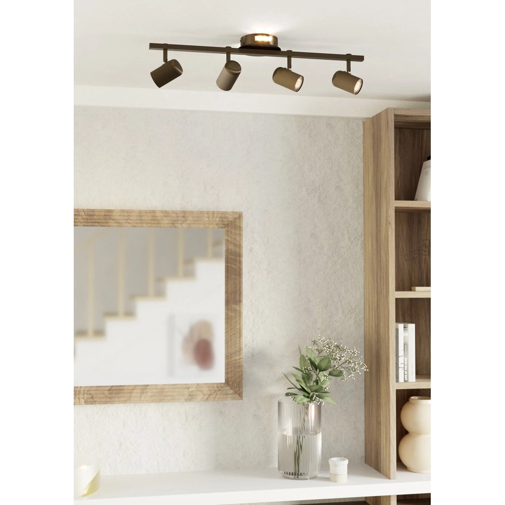 Emplacement monté en surface Montemurro Bronze foncé à 4 parties claires Eglo 9008606392254