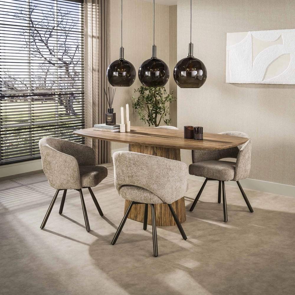 Lampe suspendue en verre Sfera 3x Ø 30cm - verre fumé Lyora 8716803512368