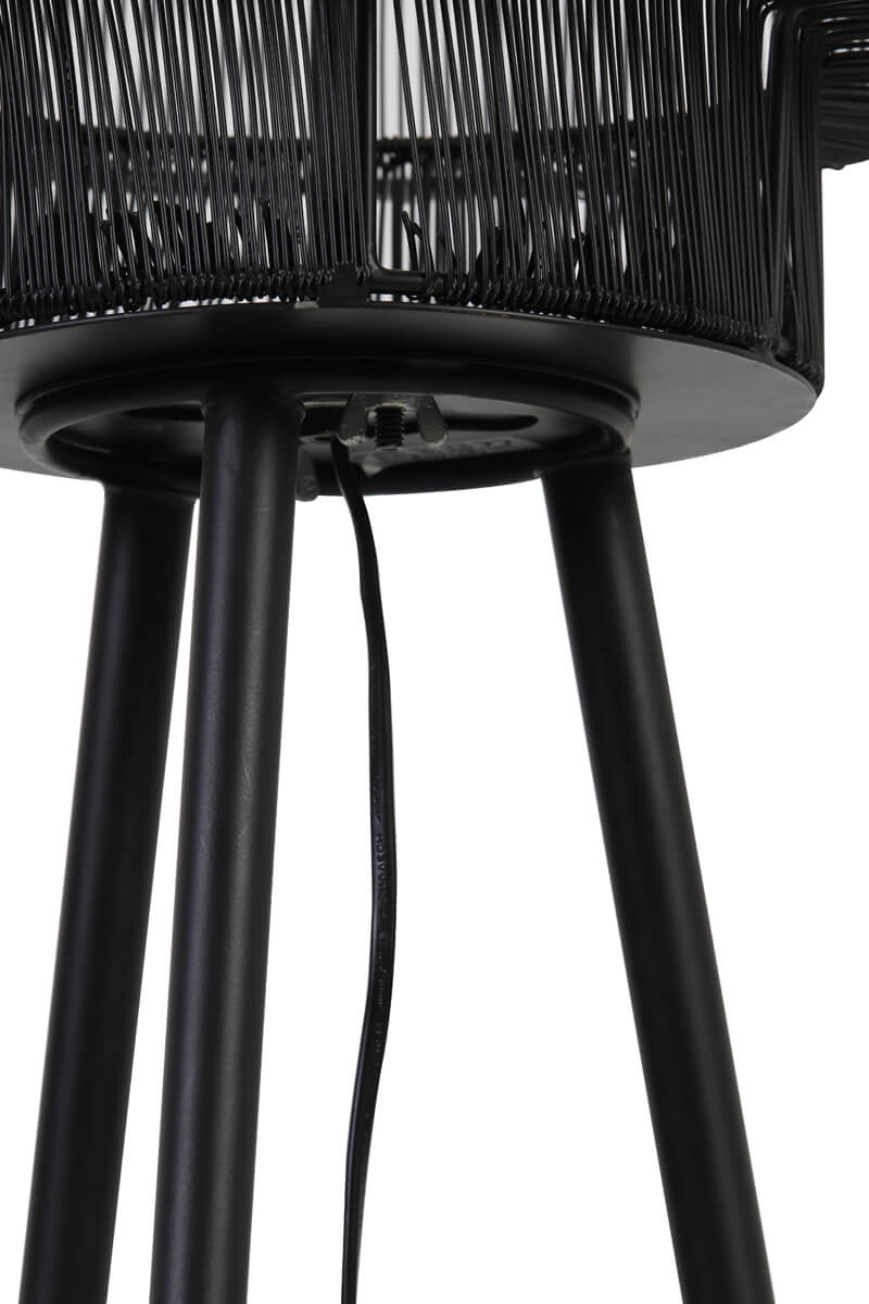 Lampadaire bohème Gruaro noir Ø 32cm Light & Living 8717807206482