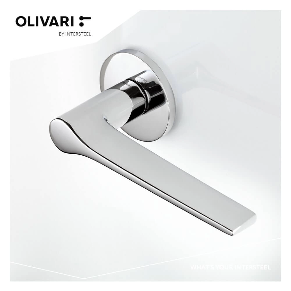 Poignée de porte design Lama L chrome Olivari 8714186477809