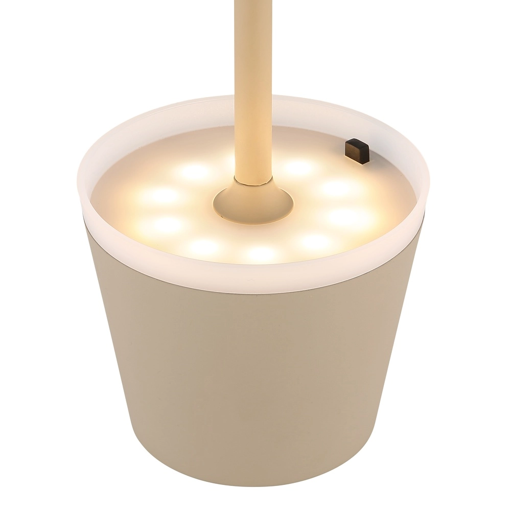 Lampe de table solaire Vannieso brun sable Globo 9007371458684