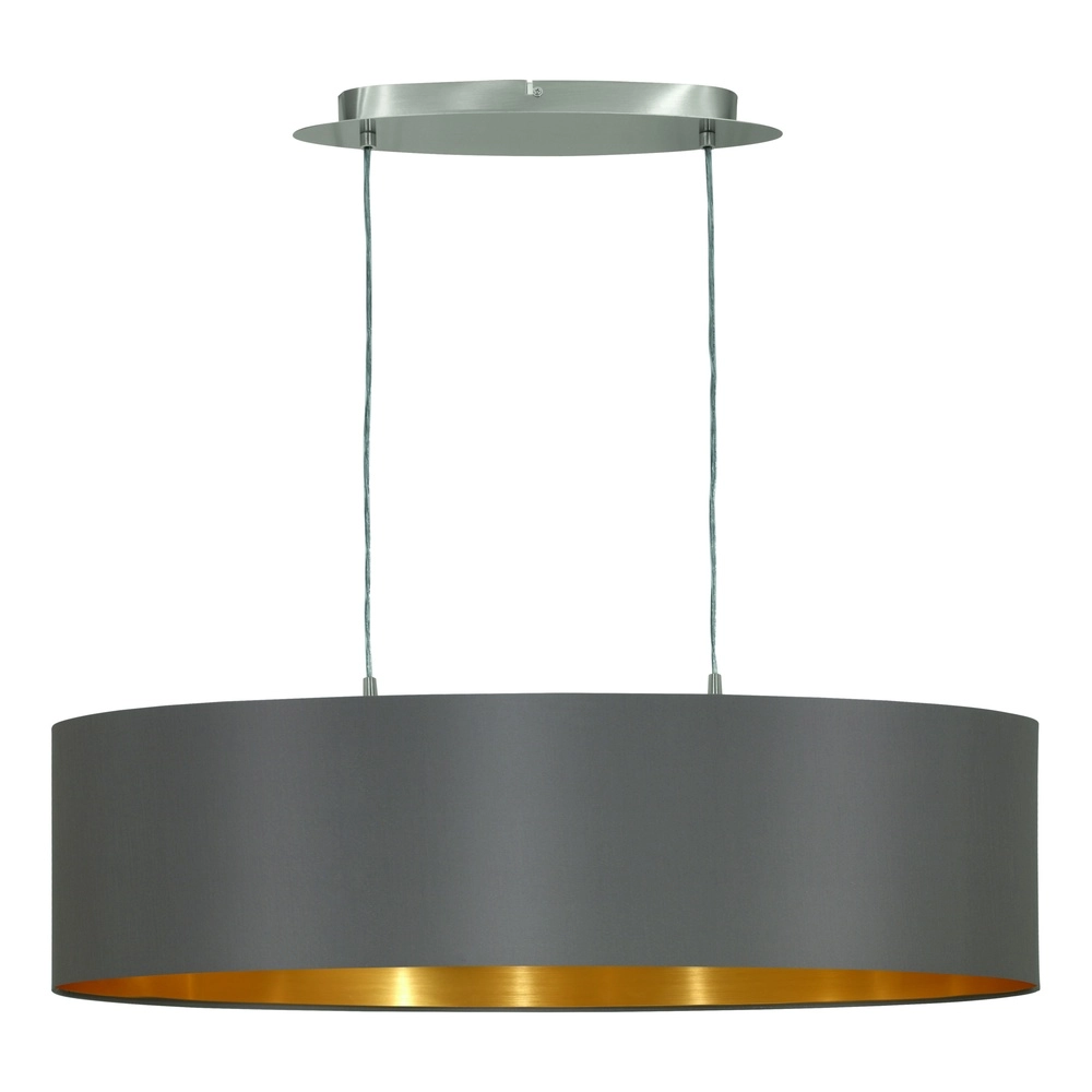 Lampe suspendue ovale Maserlo nickel