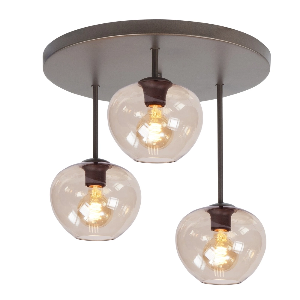 Lampe de plafond à design Fantasy Choco Brown 3-Light