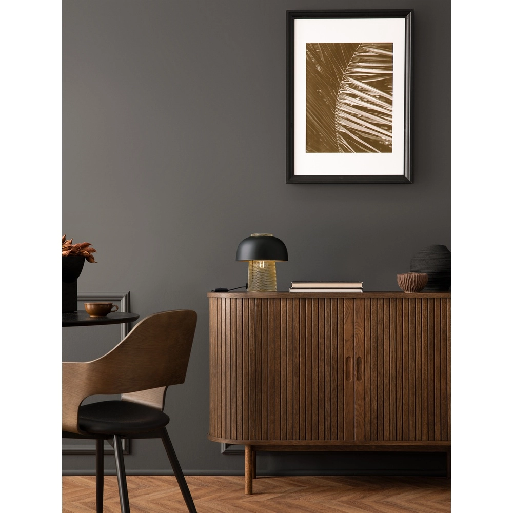 Lampe de table Sqube noir avec or Lyora 5212017454782