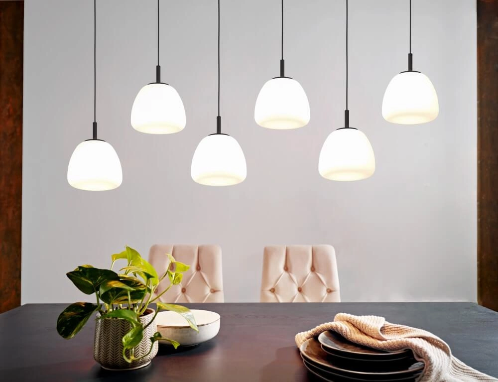 Lampe suspendue pour salle à manger Balmes 5x verre opale Stars of Light 9008606243174